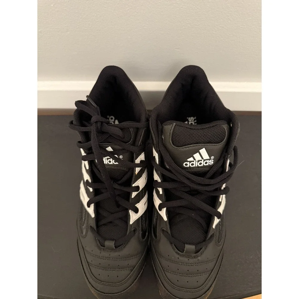 Adidas Afterburner Men's Baseball Cleats Carbon Black White Size‎ 9 FV8805 New